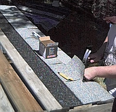 Potting Bench - Roof Installing Shingles